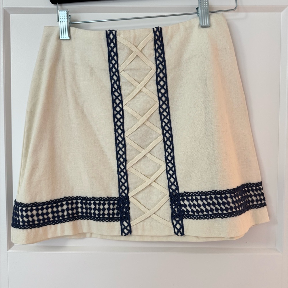 Moon River | NWT | Embroidered Mini Skirt